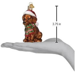 Flash Sale Old World Christmas Holiday Chocolate Labrador Puppy Ornament -