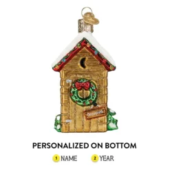 Best Old World Christmas Holiday Outhouse Ornament -