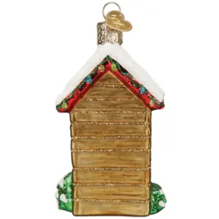 Best Old World Christmas Holiday Outhouse Ornament -