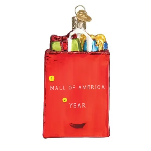 Cheap Old World Christmas Holiday Shopping Bag Ornament -
