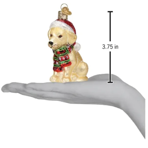 Clearance Old World Christmas Holiday Yellow Labrador Puppy Ornament -
