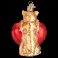 Best Sale Old World Christmas I Love My Cat Heart Ornament -