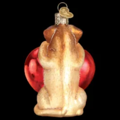 Hot Old World Christmas I Love My Dog Heart Ornament -