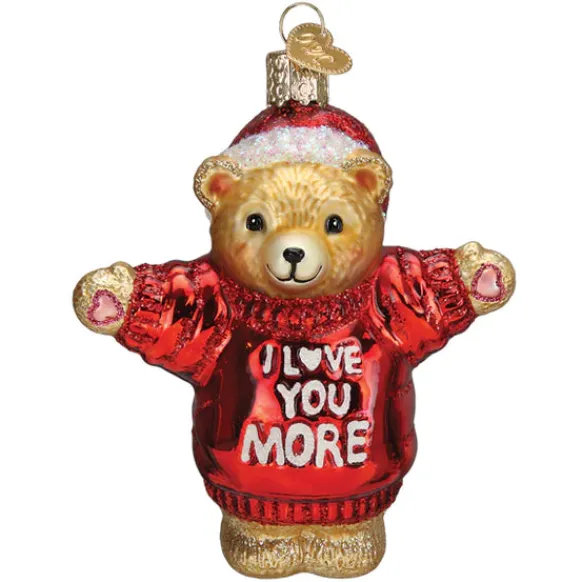 Clearance Old World Christmas I Love You More Bear Ornament -