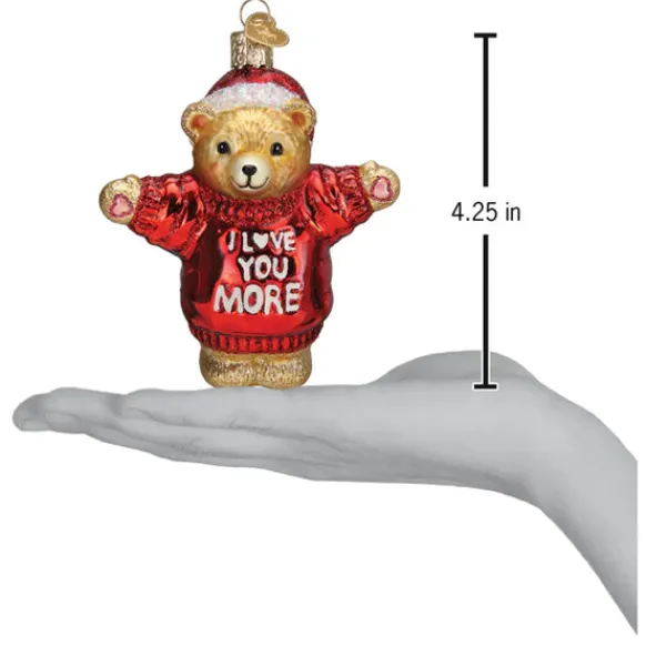 Clearance Old World Christmas I Love You More Bear Ornament -