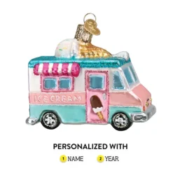 Outlet Old World Christmas Ice Cream Truck Ornament -