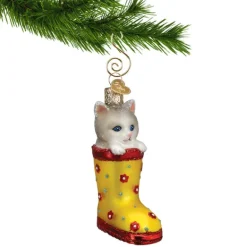 Discount Old World Christmas Kitten In Rain Boot Ornament -