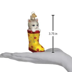 Discount Old World Christmas Kitten In Rain Boot Ornament -