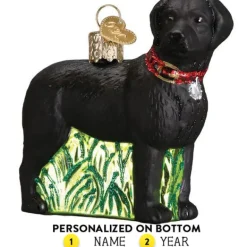 Best Sale Old World Christmas Labrador Ornament - Standing , Black -
