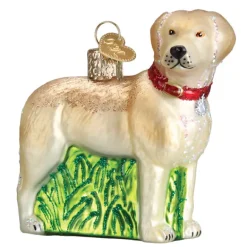 Outlet Old World Christmas Labrador Ornament - Standing , Yellow -