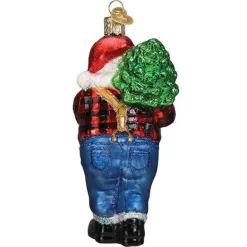 Cheap Old World Christmas Lumberjack Santa Ornament -