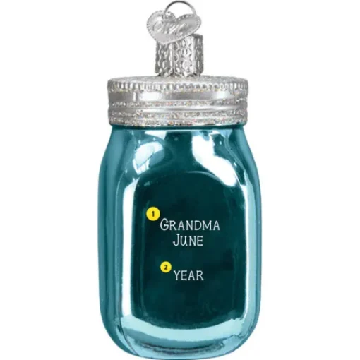 Best Sale Old World Christmas Mason Jar Ornament -