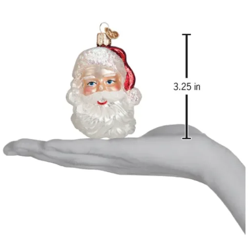 Flash Sale Old World Christmas Mid-Century Santa Head Ornament -