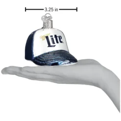 Clearance Old World Christmas Miller Lite Baseball Cap Ornament -