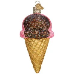 Store Old World Christmas Neapolitan Ice Cream Cone Ornament -