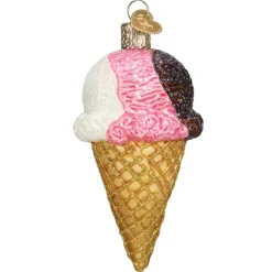 Store Old World Christmas Neapolitan Ice Cream Cone Ornament -