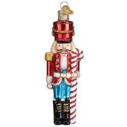 New Old World Christmas Nutcracker Peppermint Ornament -