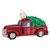 Outlet Old Truck With Tree Ornament - Transportation