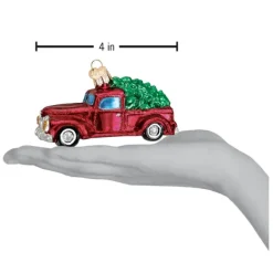 Outlet Old Truck With Tree Ornament - Transportation