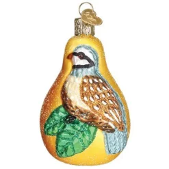 Store Old World Christmas Partridge In A Pear Ornament -