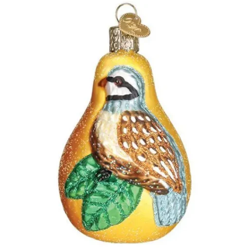 Store Old World Christmas Partridge In A Pear Ornament -