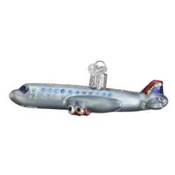 Hot Old World Christmas Passenger Airplane Ornament -