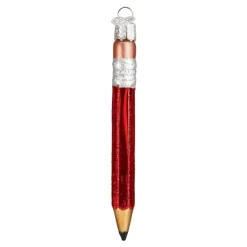 Outlet Pencil Ornament - Red - School Days