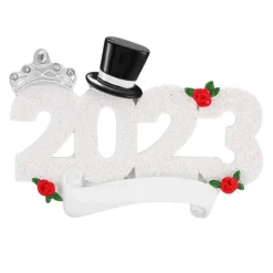 Best Sale Personalized 2023 Dated Wedding Ornament Engaged, Wedding, & Anniversary