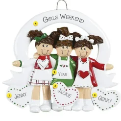 Store Personalized 3 Girls Ornament Friends