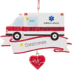 Flash Sale Kurt Adler Personalized #1 Paramedic Ornament