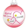 Fashion Personalized Adopted With Love Ornament - Pink Baby