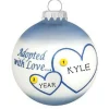 Shop Personalized Adopted With Love Ornament - Blue Baby