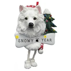 Outlet E & S Imports Personalized American Eskimo Dog Ornament