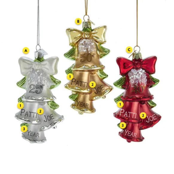 Flash Sale Personalized Anniversary Bell Ornament Engaged, Wedding, & Anniversary