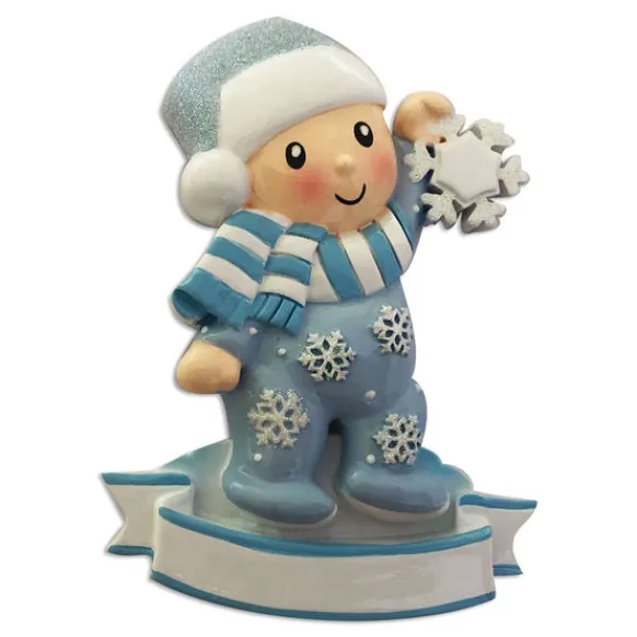 Cheap Personalized Baby Boy In Pajamas Ornament Growing Up