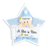 Shop Personalized Baby Boy's 1St Christmas Star Ornament Baby