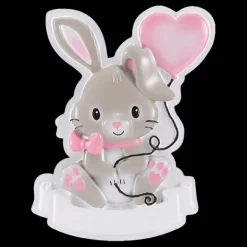 Best Personalized Baby Bunny Ornament - Pink Baby