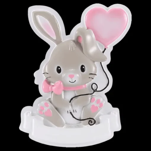 Best Personalized Baby Bunny Ornament - Pink Baby