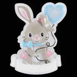 Hot Personalized Baby Bunny Ornament - Blue Baby