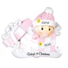 Cheap Personalized Baby Girl's 1St Christmas Present Ornament Baby