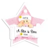 Cheap Personalized Baby Girl's 1St Christmas Star Ornament Baby