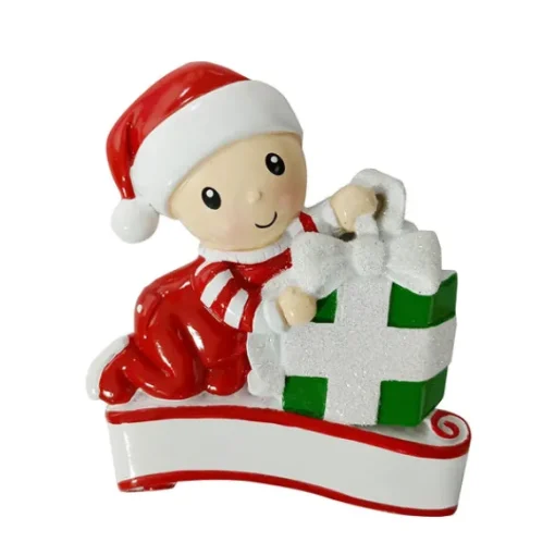Best Sale Personalized Baby Opening Present Ornament Growing Up