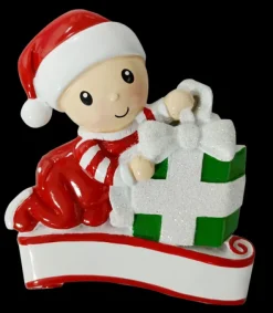 Best Sale Personalized Baby Opening Present Ornament Growing Up