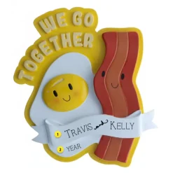 Online Personalized Bacon And Eggs Couple Ornament Couples