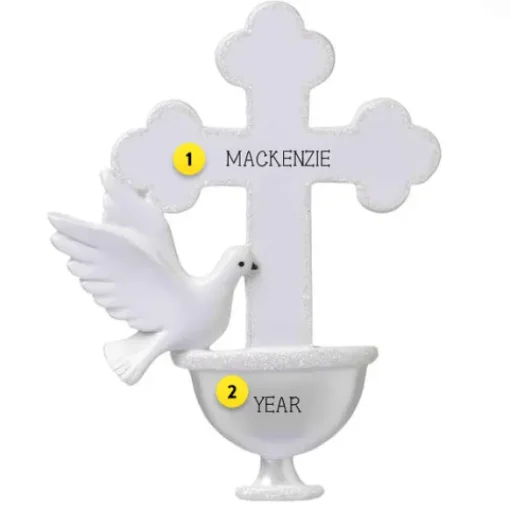Outlet Personalized Baptism Ornament Angels & Religious