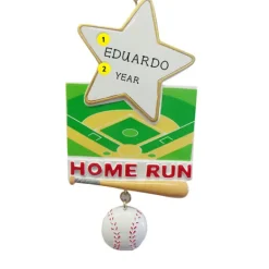 Flash Sale Kurt Adler Personalized Baseball Star Ornament