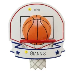 Hot PolarX Personalized Basketball And Backboard Ornament