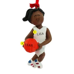 Shop Ornament Central Personalized Basketball Ornament - African-American Female