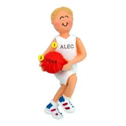 Clearance Ornament Central Personalized Basketball Ornament - Male, Blonde Hair