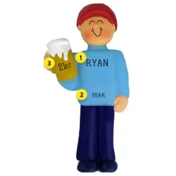 Flash Sale Personalized Beer Drinker / 21St Birthday Ornament Milestones & Special Occasions
